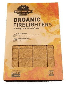 32-Piece Organic Firelighter Brown - BBQ DXB