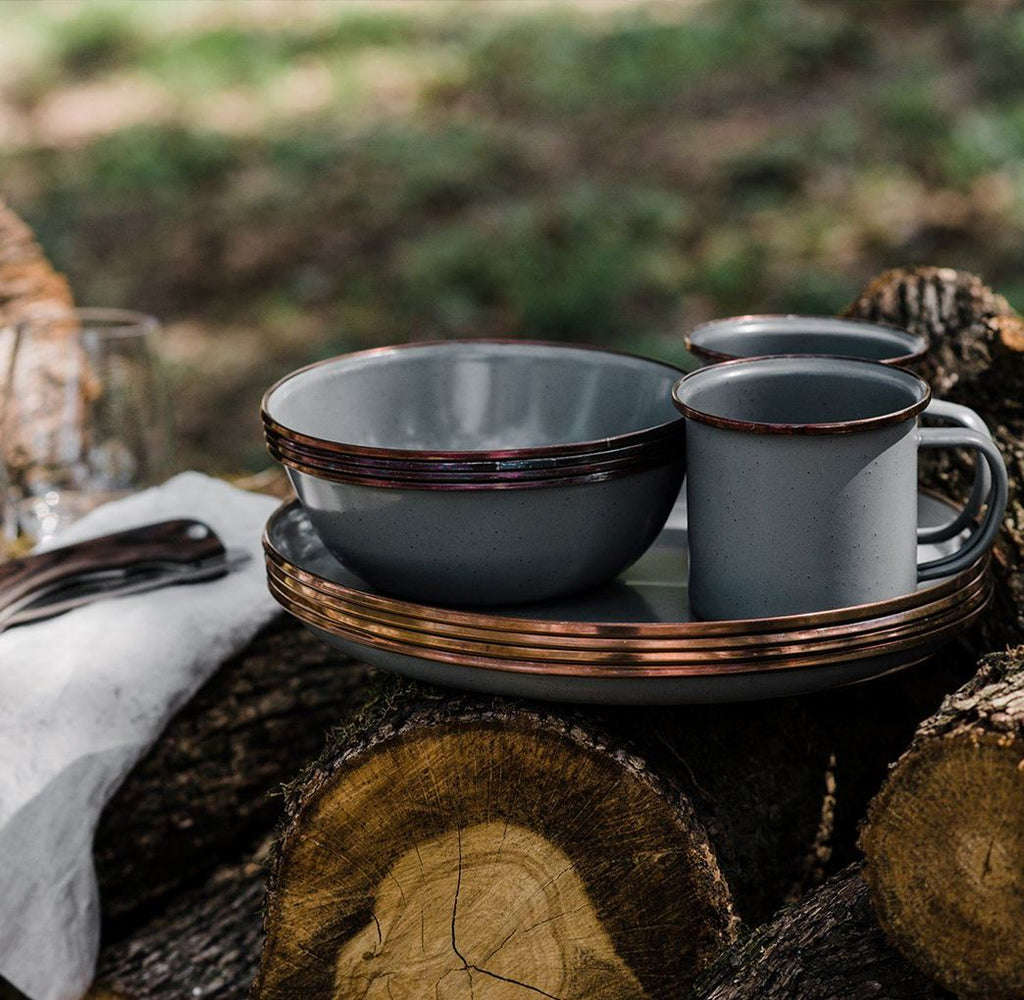 Enamelware Dining Collection - Slate Gray - BBQ DXB