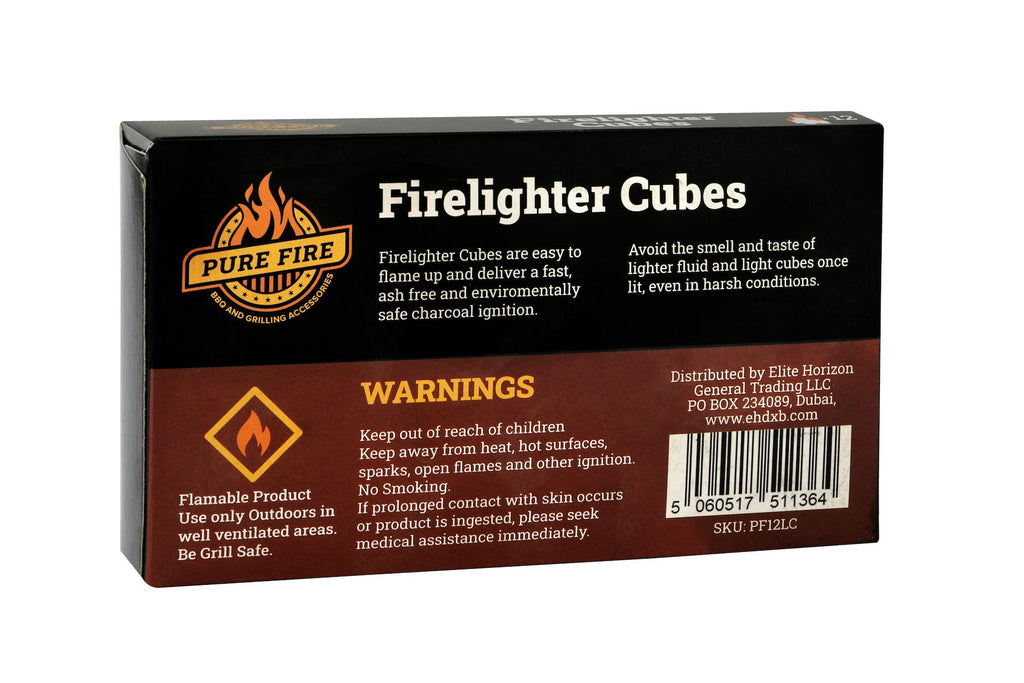 Purefire 12pc Paraffin Lighter Cubes - BBQ DXB