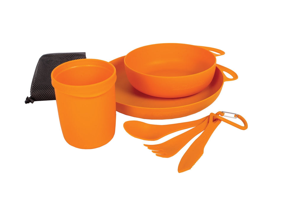 S2S Delta Camp Set (Bowl, Plate, Mug, Cutlery) Orange - BBQ DXB