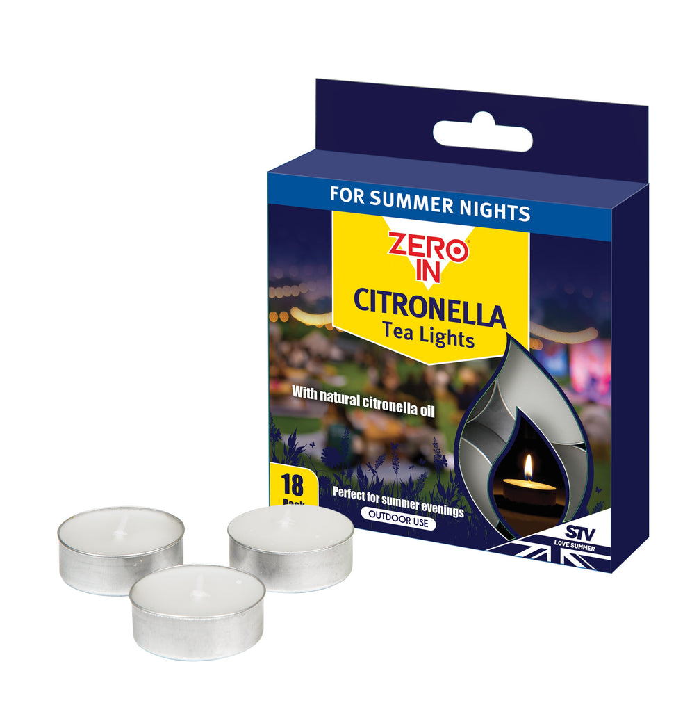 Zero In Citronella Tea Lights 18 Pack - BBQ DXB